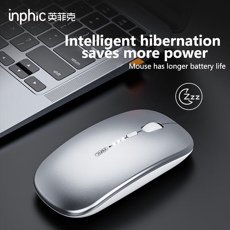 Inphic M1PRO Bluetooth Mouse Rechargeable 2.4G Wireless Mouse Office Mute Ultra thin and portable For Computers Laptops Tablets