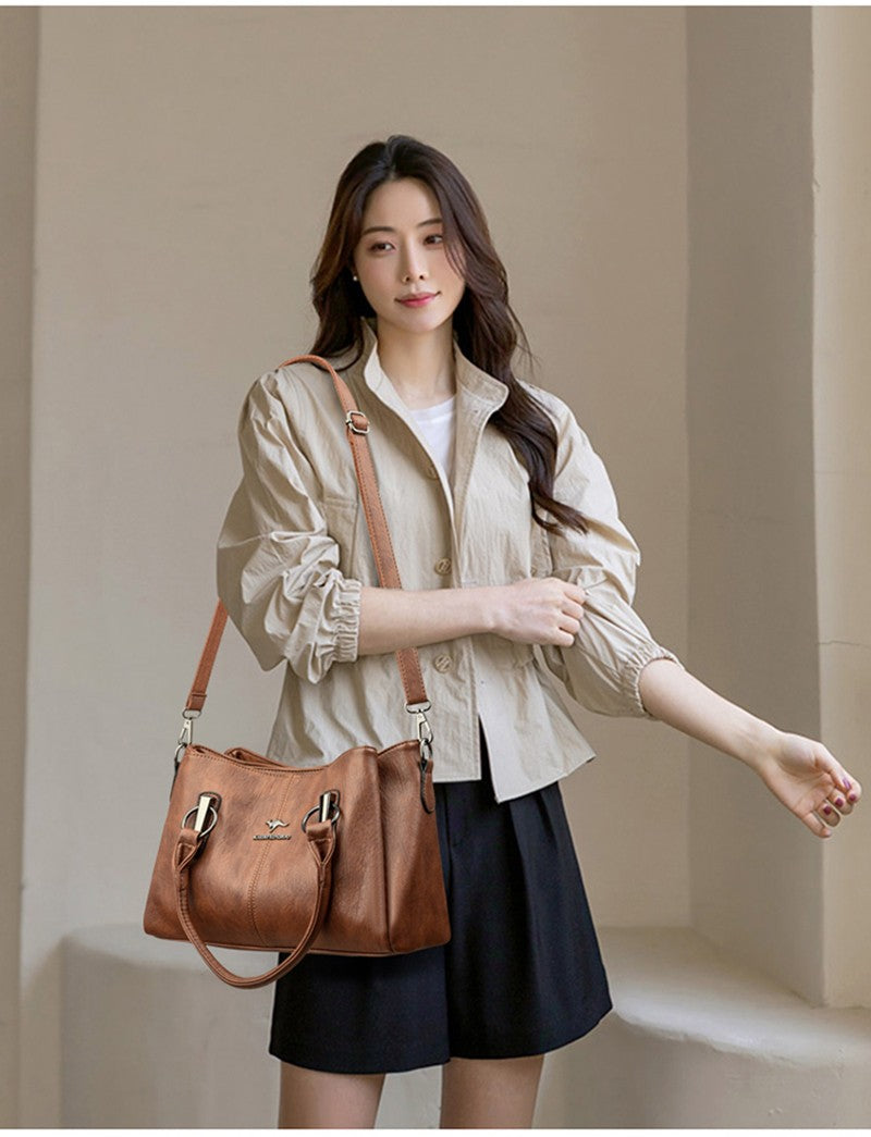 High Quality Cow Leather Ladies Handbags Fashion Luxury Female Messenger Tote Bags Women Genuine Leather Shoulder Crossbody Sac