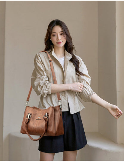 High Quality Cow Leather Ladies Handbags Fashion Luxury Female Messenger Tote Bags Women Genuine Leather Shoulder Crossbody Sac