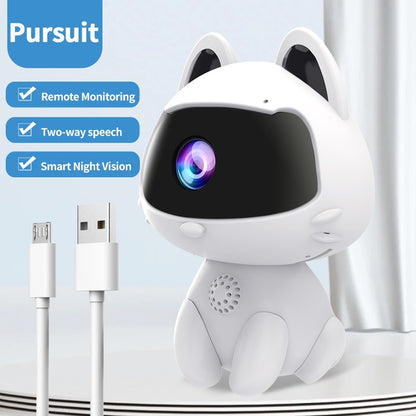 WiFi Surveillance Camera Indoor Home Security Baby Monitor V380 HD Smart Cat Wireless Camera Automatic Tracking Two-way Audio