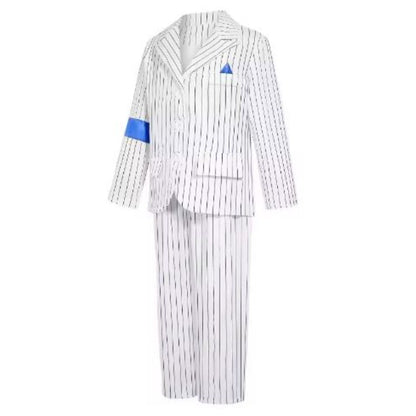 2026 Michael Jackson Costume Cosplay Striped Suit Pants Suit Boys MJ Stage Costume Halloween Performance Suits