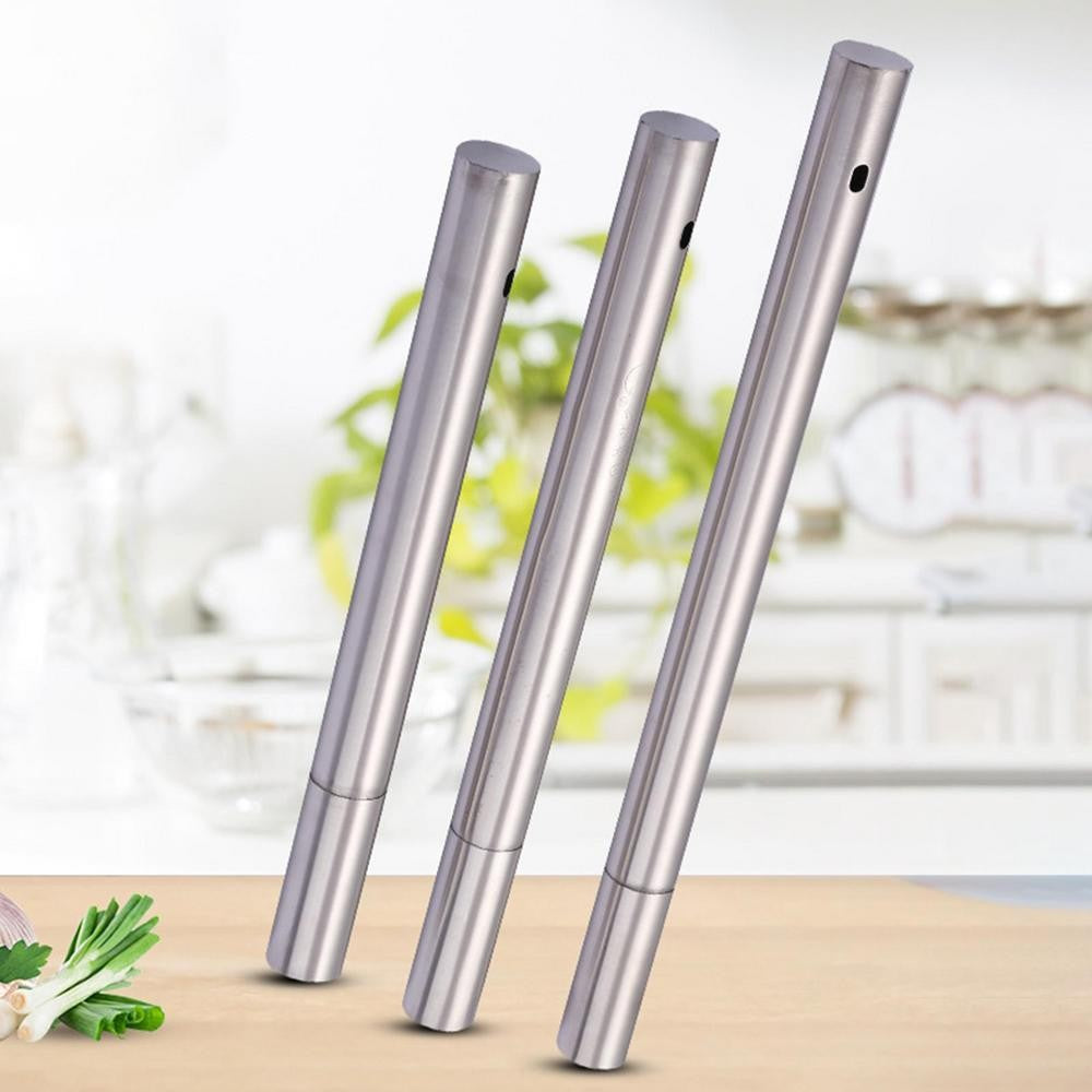 Stainless Steel Barbecue Skewer Storage Tube Charcoal Grill Skewer Flat BBQ Fork Kitchen Outdoor Camping Accessories Utensils