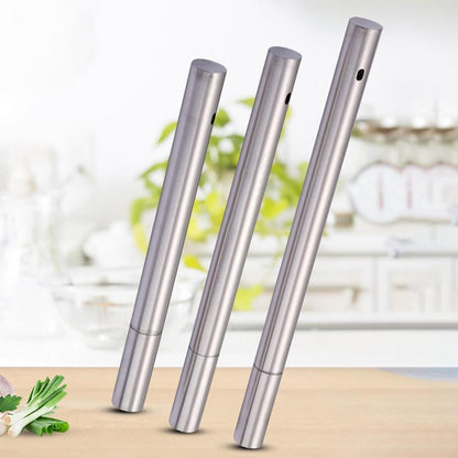 Stainless Steel Barbecue Skewer Storage Tube Charcoal Grill Skewer Flat BBQ Fork Kitchen Outdoor Camping Accessories Utensils