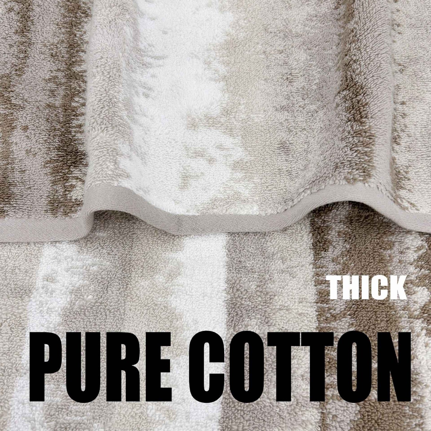 100% Cotton Thicked Gradient Color Bath Towel Yarn-dyed Jacquard Towels Absorbent Soft Beach Towels Bathroom Towel