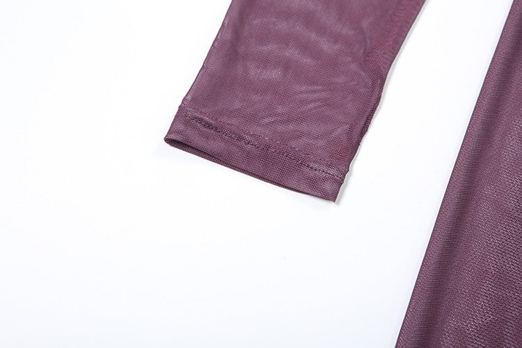 Nibber Summer Vacation Sexy See Through Dress+Shawl Women Ruched Side Ribbon Coquette Skinny Midnight Clubwear Party Bodycon