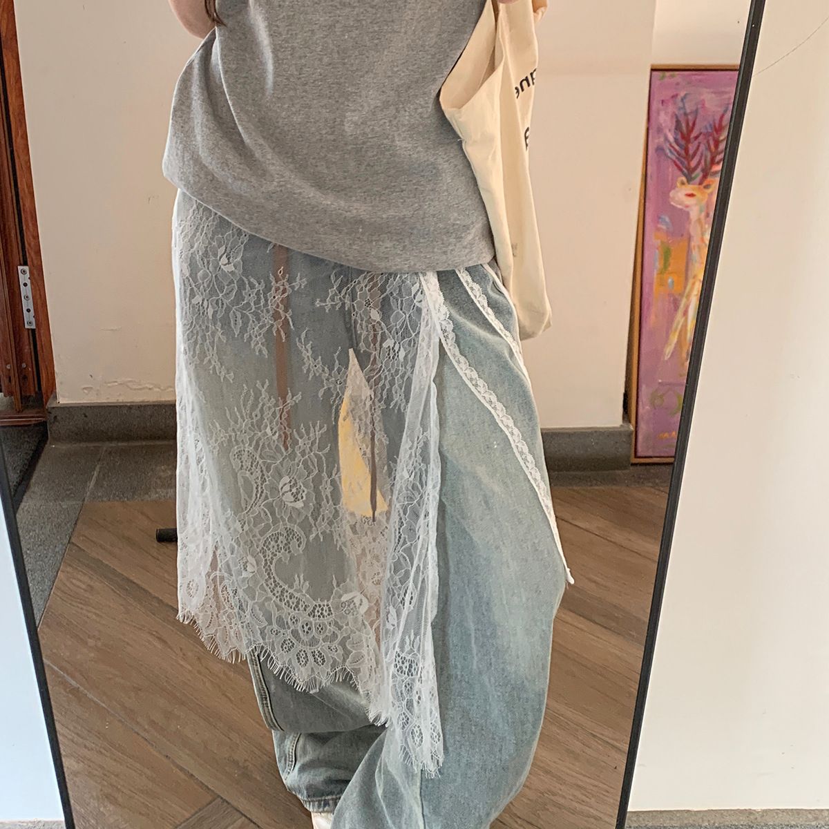 Midi Skirts Women Lace Drawstring Design Elegant Korean Style Spring Summer A-line High Waist Irregular Side Slit Fashion Street