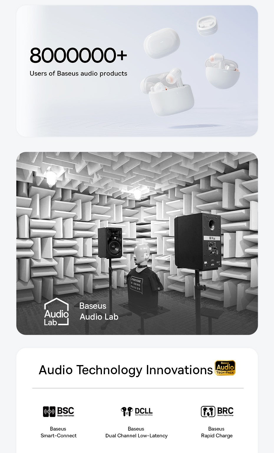 Baseus EP10 Pro ANC Earbuds Wireless Bluetooth 6.0 Earphones 50dB Realtime Adaptive Headphones 6 Mic Hi-Res LDAC IP55  Ear buds