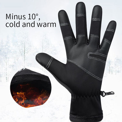 Luvas de Motocicleta de Inverno Térmicas Forradas com Lã Luvas Militares de Dedo Completo à Prova de Frio Inverno Impermeáveis para Pilotagem