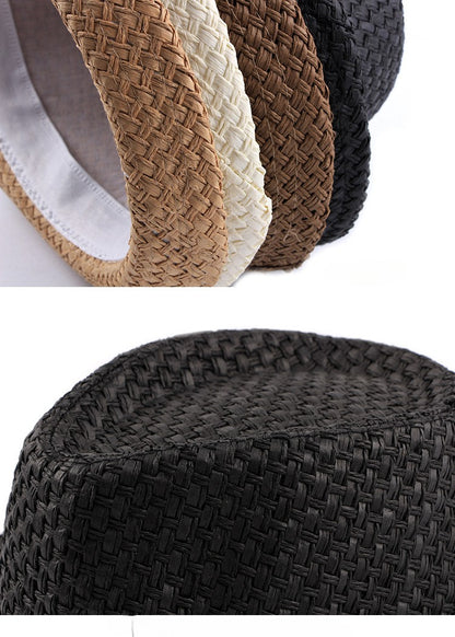 Chapéu Jazz Coreano Moderno Simples Chapéu de Sol Feminino Verão Protetor Solar Respirável Chapéu de Palha para Homens