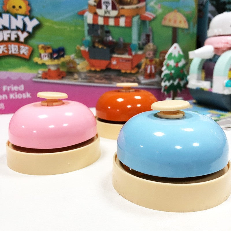 Brinquedo Musical Sino de Metal Bebê com Estímulo Auditivo Colorido, Campainha de Mesa, Campainha de Chamada para Jogos, Chamada de Animais de Estimação, Auxílio para Crianças