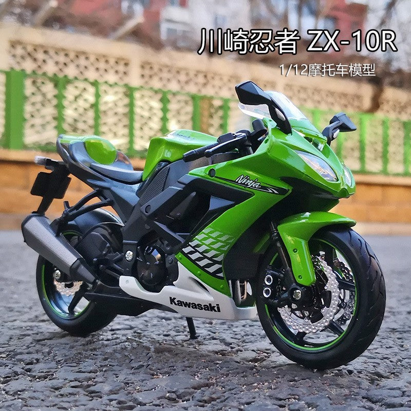 Maisto 1:12 Kawasaki Ninja ZX-10R Liga Modelo de Moto Simulação Diecast Metal Escala Modelo de Moto Brinquedo Infantil Presentes