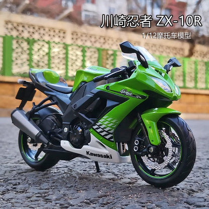 Maisto 1:12 Kawasaki Ninja ZX-10R Liga Modelo de Moto Simulação Diecast Metal Escala Modelo de Moto Brinquedo Infantil Presentes