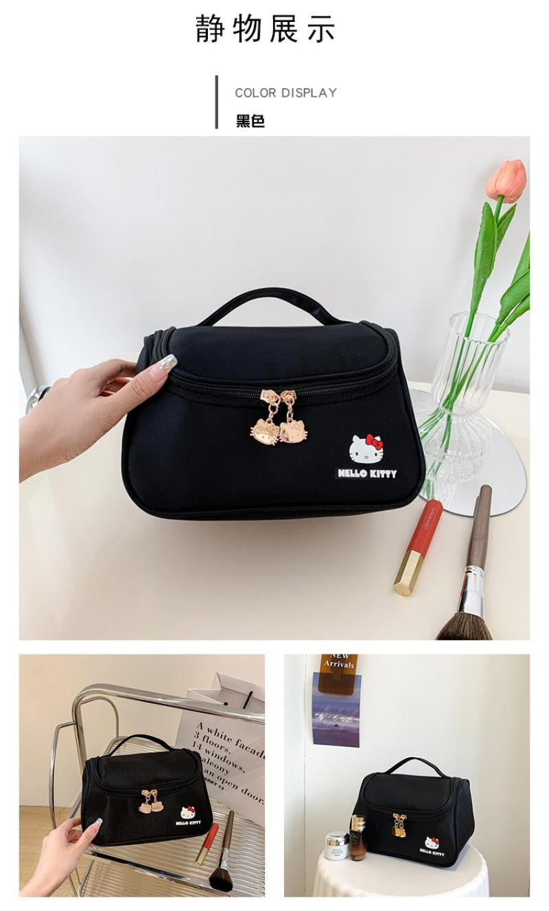 Hello Kittys Cosmetic Bag Cute Cosmetic Bag Girl Portable Large Capacity Travel Wash Up Skin Care Products Storage Bag