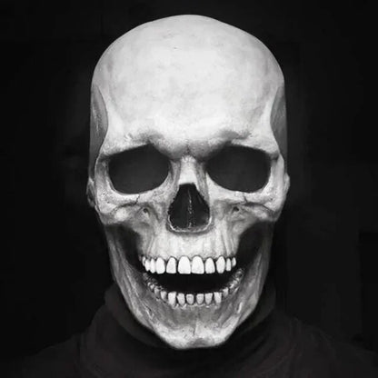 Full Head Skull Mask Carnival Adults Realistc Anonymous Halloween Moveable Mouth Jaw Anime Horror Helmet Skeleton Headgear Masks
