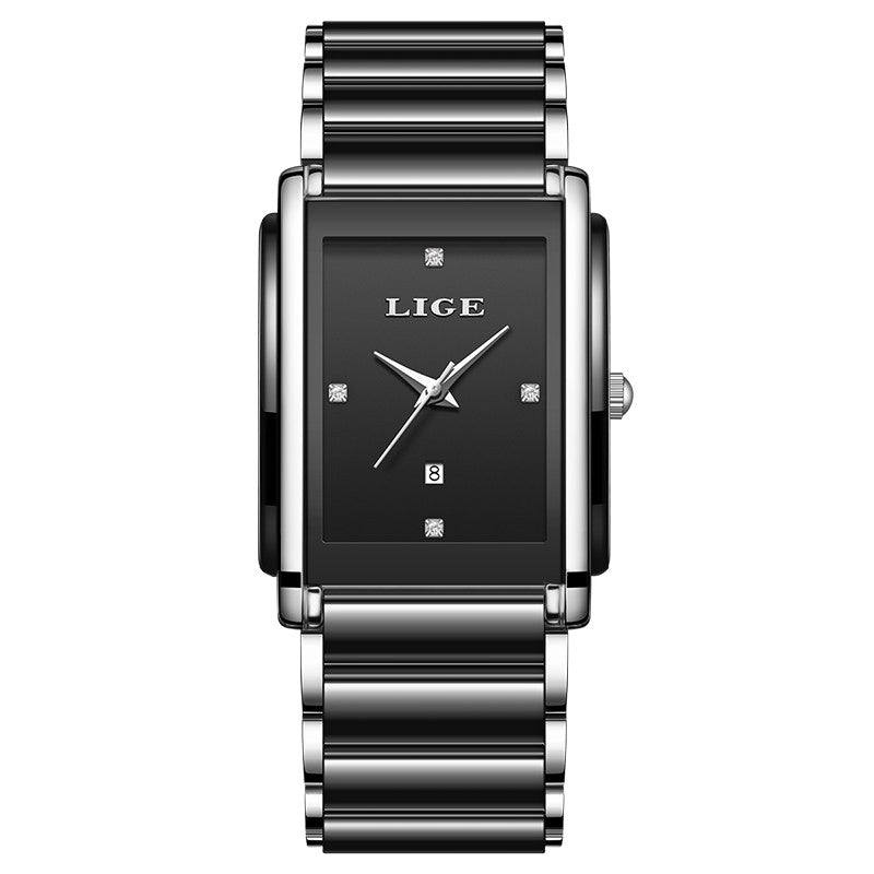 LIGE Fashion Elegant Watch for Women Japanese Movement Ceramics Strap Luxury Ladies Bracelet Quartz Watches Gifts Reloj Mujer