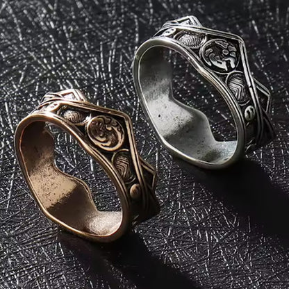 Targaryen Ring Cosplay Three Head Dragon Golden Alloy Metal Rings Fancy Props Halloween Party Costume Accessories Gifts Xmas