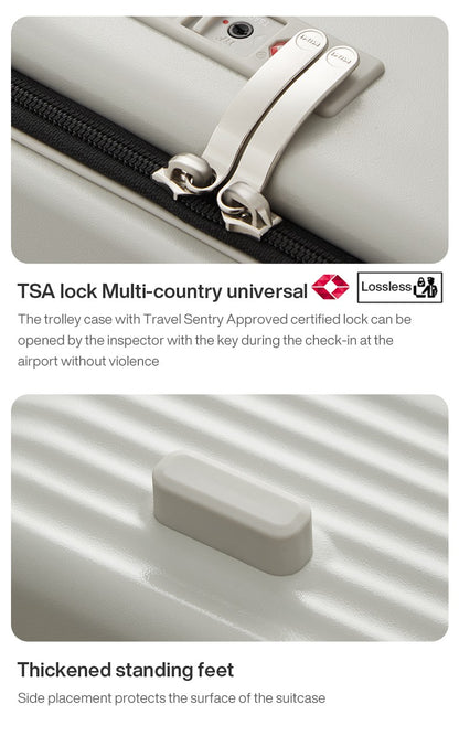 Mixi NOVA Mala de Viagem com Estrutura de Alumínio e Rodas, com Porta USB, Suporte para Copo e Celular, Bagagem de Mão de Bordo 20 24 Polegadas