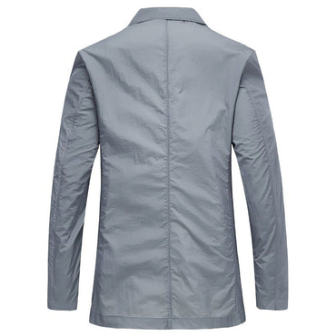New Summer Man Thin Breathable Sunscreen Casual Blazers Jackets Solid Business Suits Coats Male Slim Elastic Blazers Jackets 4XL