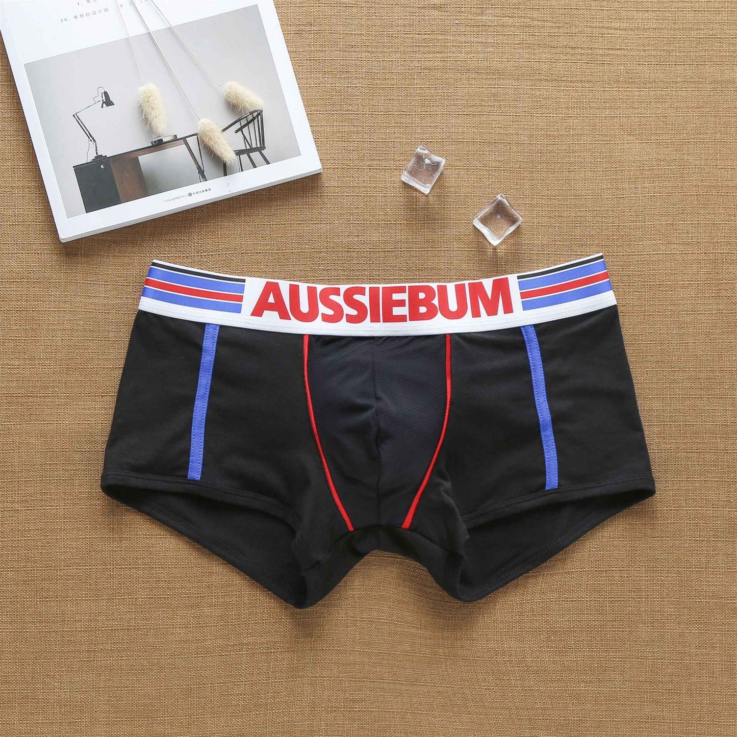 Men's fashion super cool European and American pure cotton boxers student youth underpants