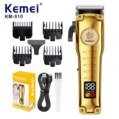 Kemei 510 Portable Travel Electric Hair Clipper Small Rechargeable Cordless Hair Cutting Machine Beard/Hair Trimmer Carving Too