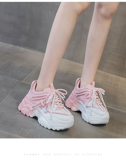 Women's Shoes Casual Shoes Spring Sneakers Platform Woman-shoes Tennis Female Fashion Thick Sole 2024 Roses Trainers Increased I
