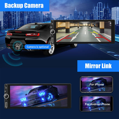 ESSGOO 6.86 Inch Universal Car Radio Carplay Android Auto Car Multimedia Player Autoradio HD Touch Screen FM Bluetooth
