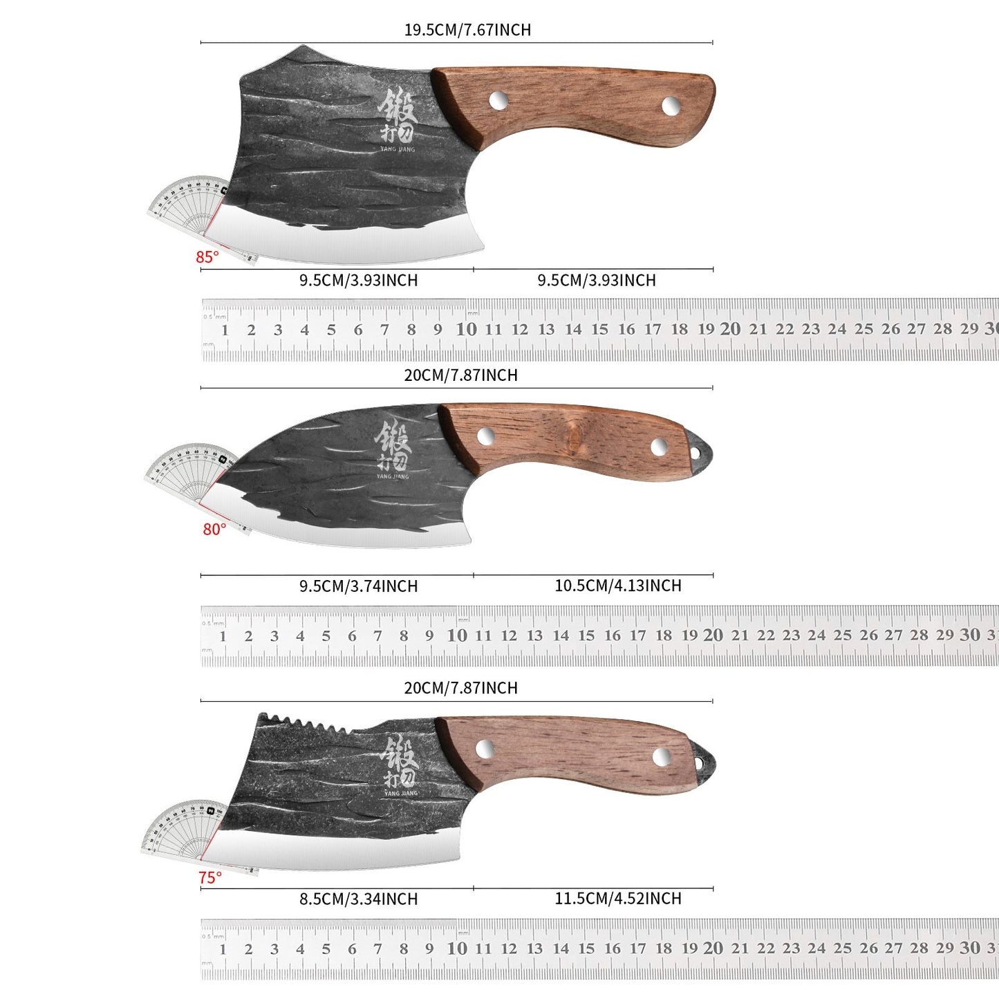 Conjunto de Facas de Cozinha Multiuso 3 Peças - Facas Utilitárias Serrilhadas para Cortar Carne e Vegetais, utensílios de cozinha femininos