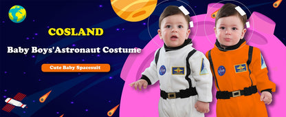 Toddler Astronaut Costume Baby Boys Space Suit Rompers Infant Halloween Birthday Party Cosplay Fancy Dress Jumpsuit