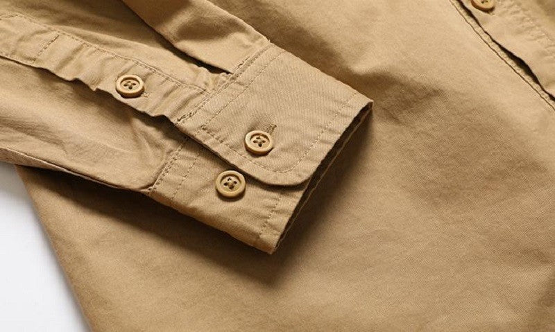 Spring Men Cargo Cotton Long Sleeve Shirts Man Casual Breathable Tactic Shirts Male Multi Pocket Outdoor Blouses Work Shirts 5XL