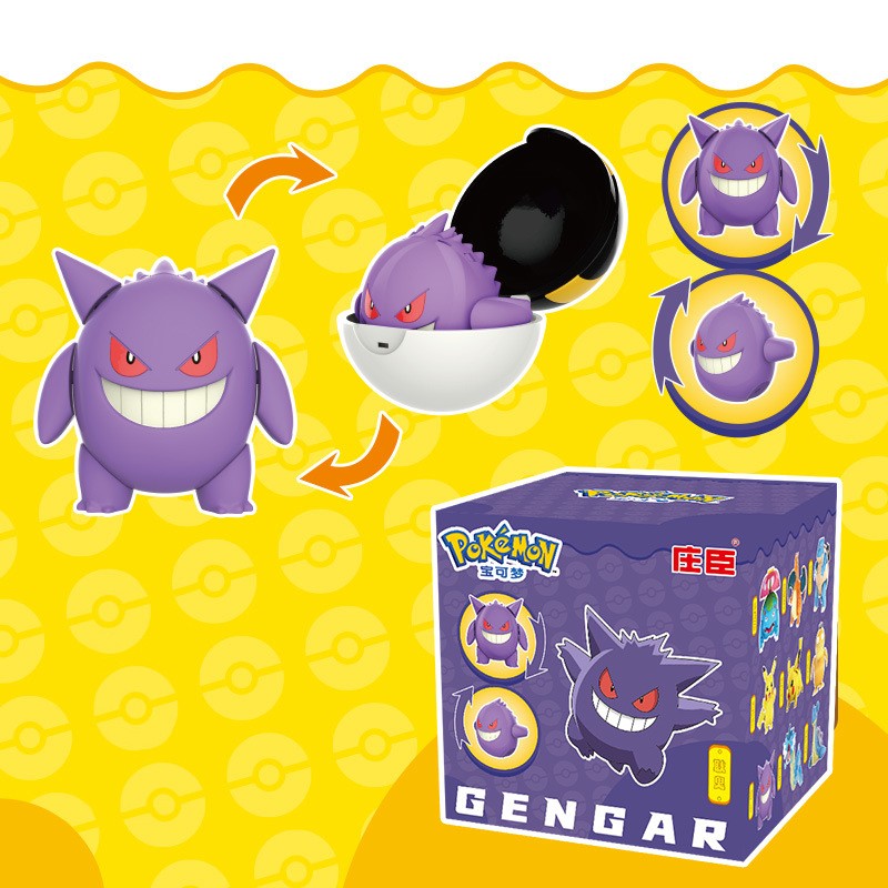 Pokémon Genuíno Pokébola Transformar Charizard Bulbasaur Gengar Dragonite Bonecos de Brinquedo Anime Snorlax Lapras Lucario Modelo de Bonecos