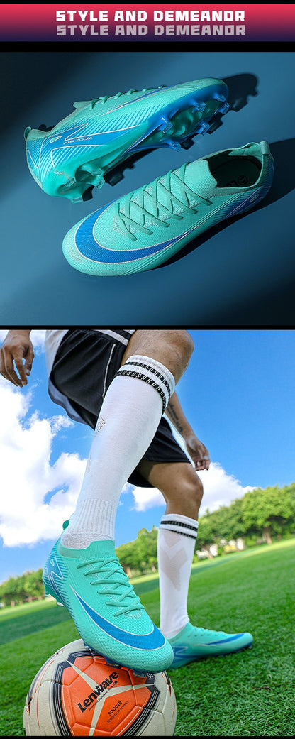 Men Training Football Boots Unisex Professional Soccer Shoes Trend Grass Cleats Outdoor Breathable Sport Ultra-light Non-slip
