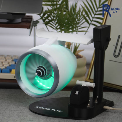 Single Head Turbojet Fan Humidifier with Blowing Capability RGB Light Show Function Home Office Desktop Air Moisturizer Room Dec