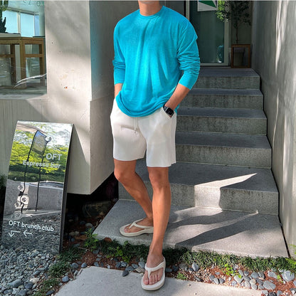 Men's Summer Quick Dry Breathable Gym Fitness Sports Running Ruffled Casual Shorts Workout Jogger Short Pants Loose Sweatpants