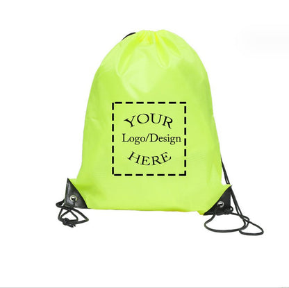 20/50Pcs Custom Bag Printing Logo Schoolbag Promotional Outdoor Casual Gym Sport Waterproof Advertising Bag Drawstring Backpack