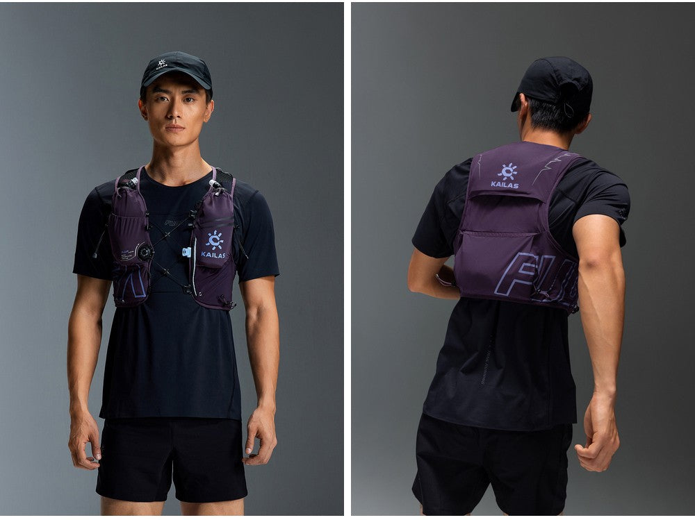 KAILAS FUGA AIR 8L Unisex Travel Marathon Trail Running Hiking Cycling Backpacks  with Dual Soft Water Bottles KA2554005