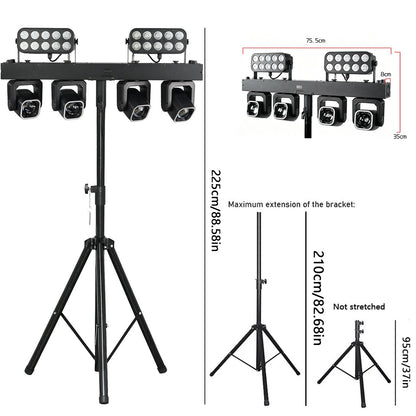 Reiz 4x40W RGBW Beam Ring With 20x8W LED Wall Wash Strobe 3in1 Effect Bar set Stand Stage Light Remote control For bar DJ discos