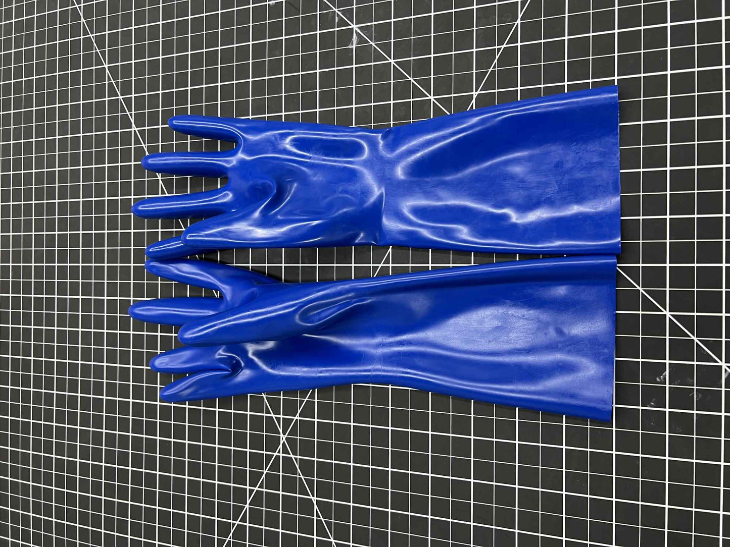 Transparent Lilac Rubber Short Gloves Elastic Snug Fit