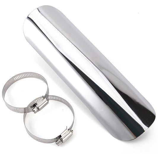 Motorcycle Chrome Exhaust Muffler Pipe Heat Shield Cover Guard For Motorcycle Motorcross With 50-70mm Exhaust Pipe Diameter