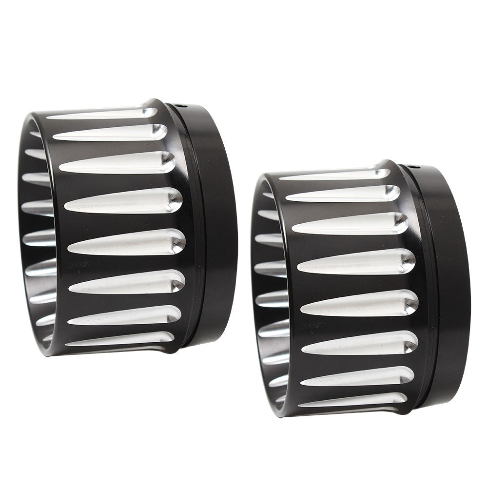 Motorcycle 4.4" Slip On Exhaust Mufflers Tips End Caps For Harley Touring CVO Street Road Electra Glide Road King FLHR 1995-2023