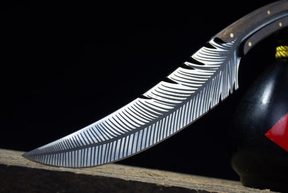 Faca de Cozinha Longquan Cabo de Madeira Faca Afiada de Açougueiro para Fatiar Ferramentas Profissionais de Culinária Artesanal Forjada China Messer
