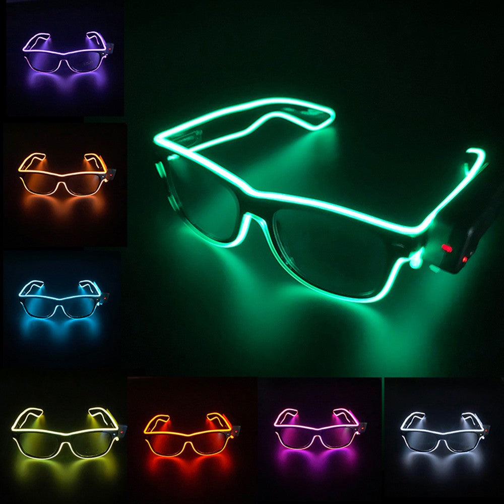 New Cool Wireless Glowing LED Light Up Glasses For Rave Festival Party Luminous Neon Mosaic Sunglasses Club Disco Eye Glasses
