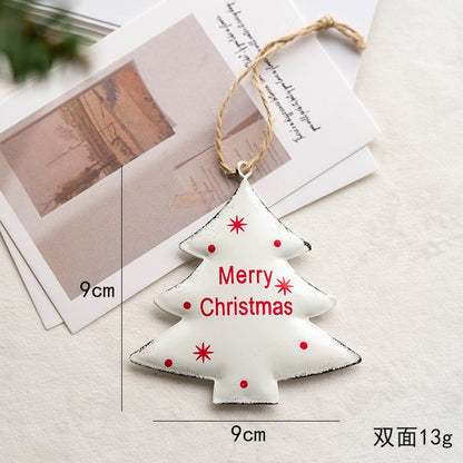 Metal Iron Red Mailbox Hanging Ornament Christmas Tree Pendant Letters To Santa Claus Home Christmas Decoration