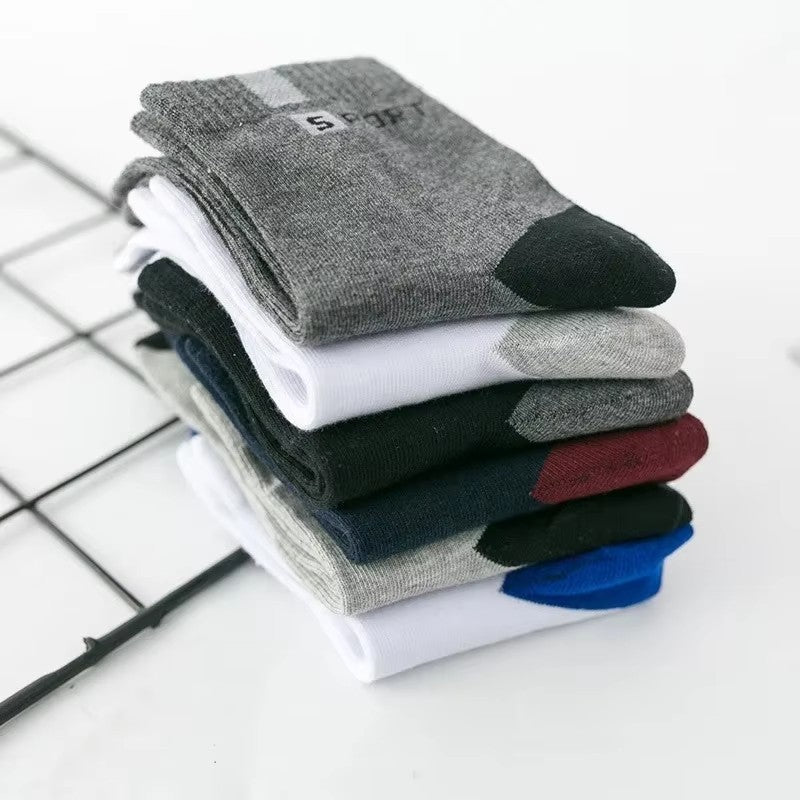 5/10 Pairs Breathable Cotton Sports Stockings Men Bamboo Fiber Autumn Winter Men Socks Sweat Absorption Deodorant Business Sox