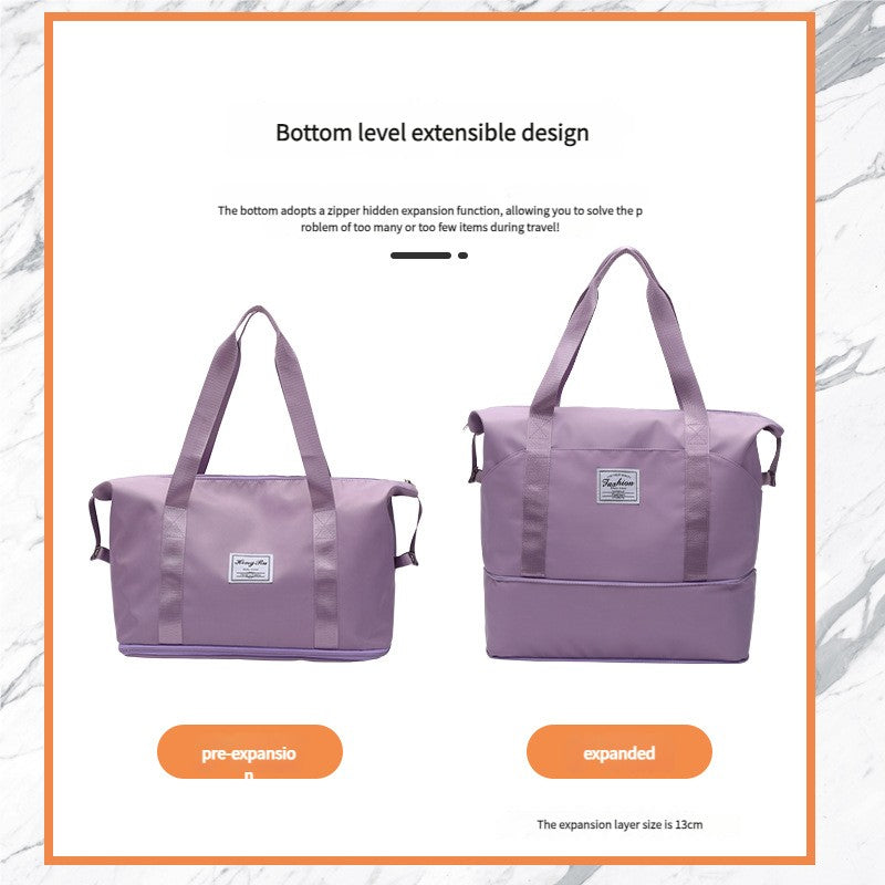 Travel Fitness Waterproof Foldable Luggage Handbag Outdoor Luggage Storage Bag Dry Wet Separation Fitness Bag Handbag