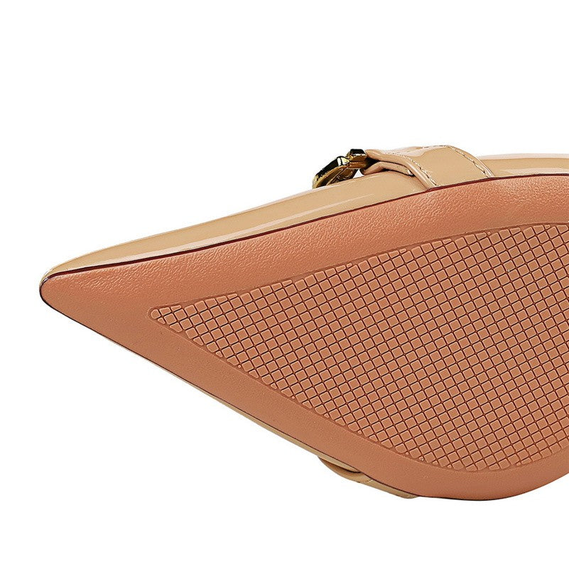 Luxury Design Women 10cm High Heels Metal Buckle Green Pumps Lady Plus Size Wedding Stiletto Heels Party Nude Replica Prom Shoes