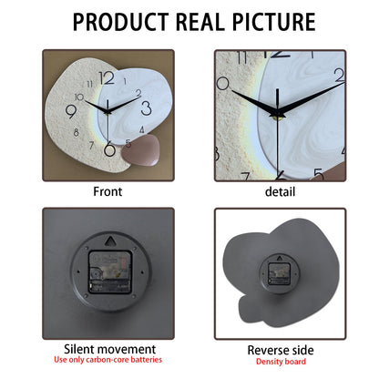 Modern Simple Wall Clock, Silent Quartz Clock, Bedroom Clock Living Room Sofa Background Decoration Wall Clock, No Battery