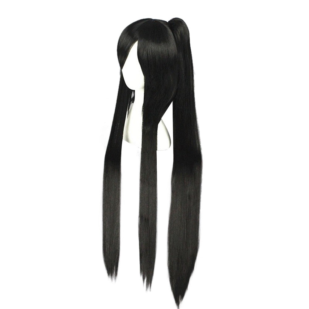 HAIRJOY Perucas sintéticas de cosplay de cabelo longo rabo de cavalo preto roxo vermelho cinza de fibra de alta temperatura
