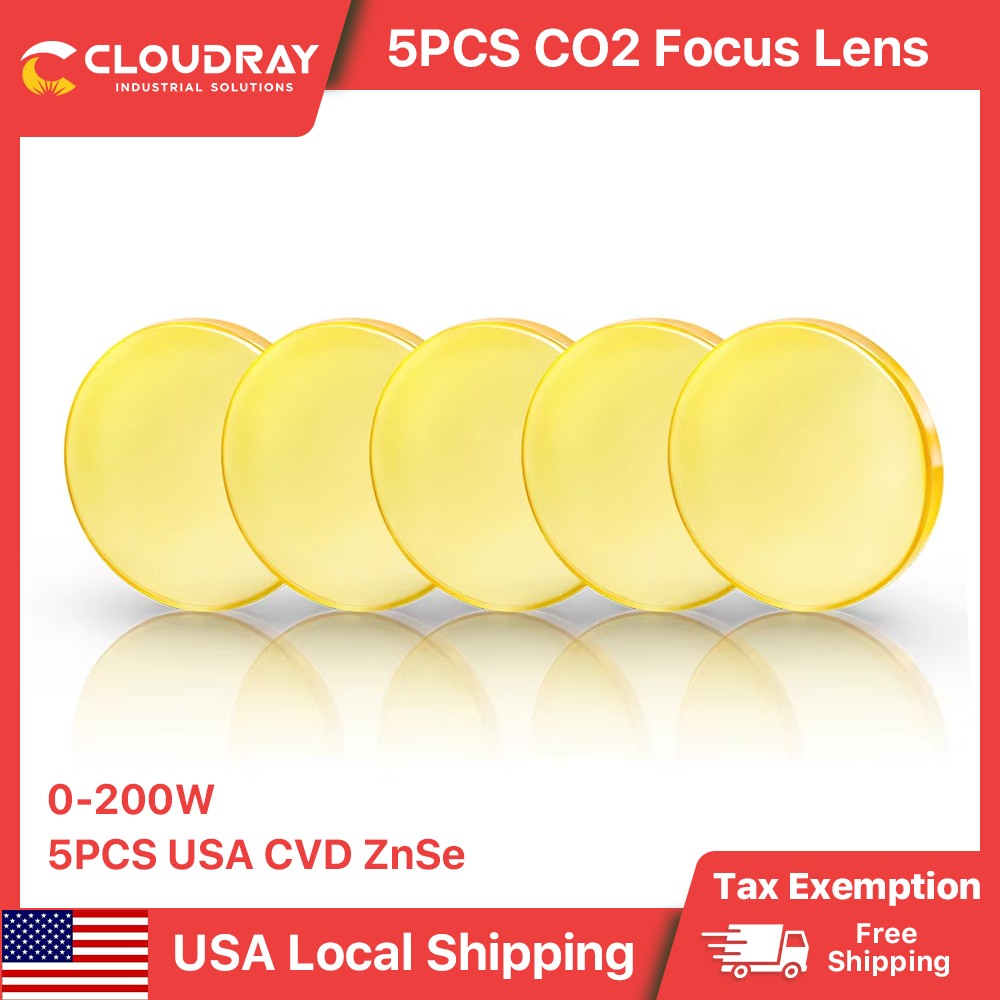 Cloudray 1/5 PEÇAS Lente de Foco CVD ZnSe EUA DIA 12/18/20mm para Máquina de Gravação a Laser CO2 de 0-200W