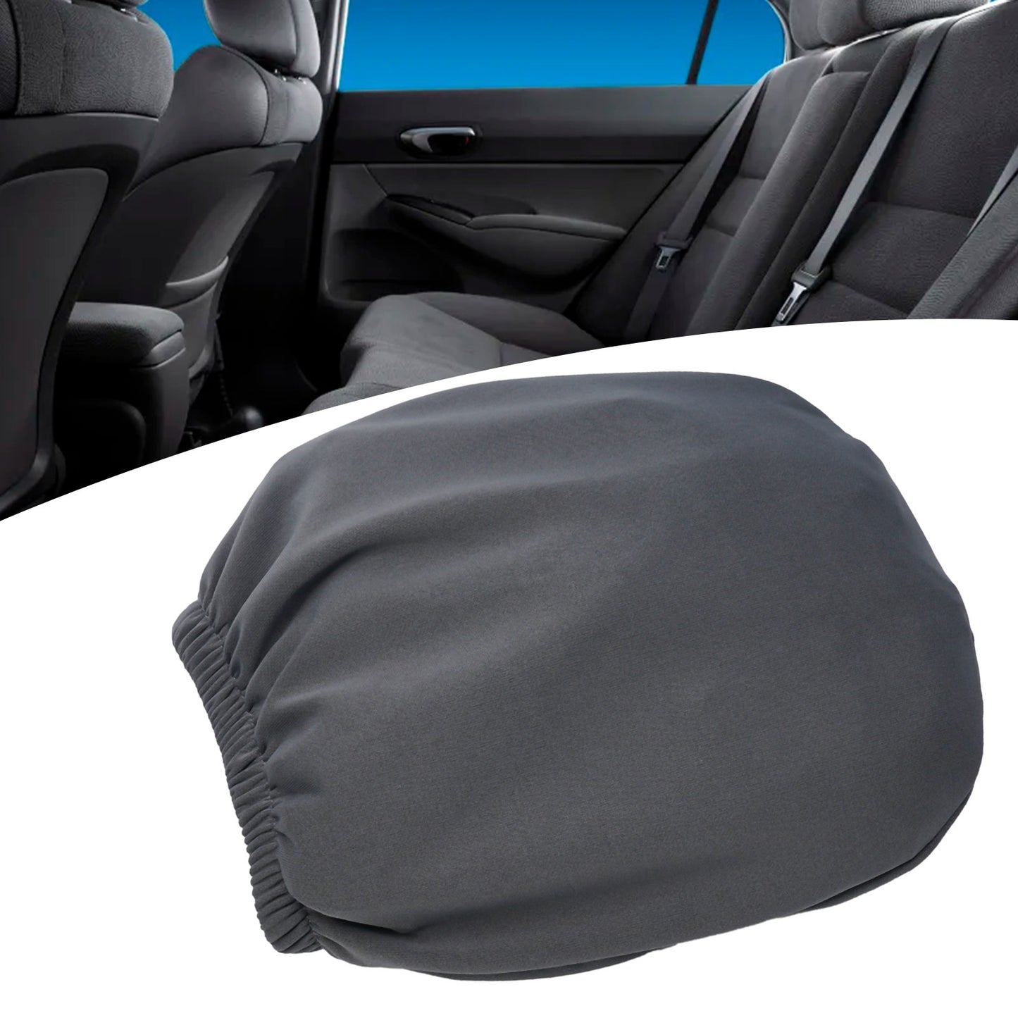 1Pcs Black Premium Cloth Headrest Cover For Car, Truck, SUV, Auto Universal Fit Interior Decorative Parts