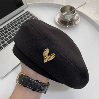 Women Berets Winter Hats Vintage French Plaid Top Cap Painter Hat Autumn Winter Street Octagonal Beret Caps